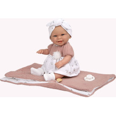 Arias doll with a pink knit blanket, 33 cm