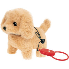 Minikid Plush toy - 85187 -  DOG walking on a LEASH - BEIGIE