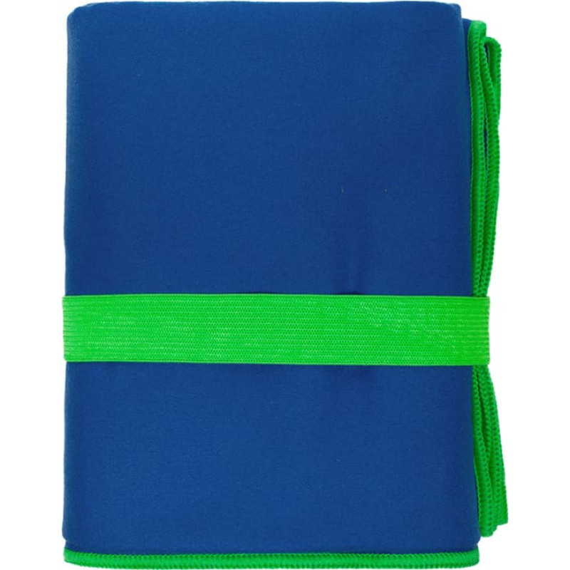 TOWEL FITNESS 80X130 MICROFIBER BLUE ELASTIC/GREEN EDGING