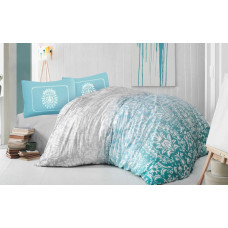 BEDDING SET VALENTINI VIZION TURQUOISE 220X200+2X70X80 SATIN COTTON