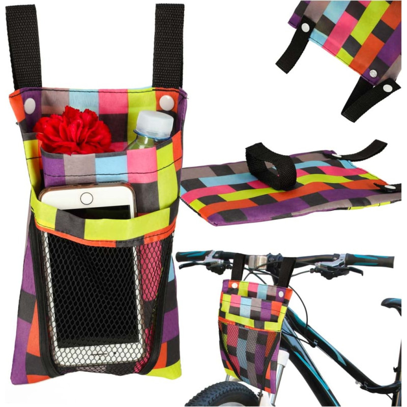 Soma velosipēda motorollera stūrei telefona pannier velosipēda krāsas pārbaude