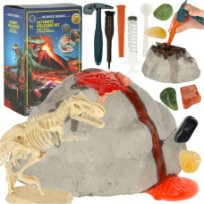 Vulkāna izvirdums 2in1 eksperiments + dinozaurs