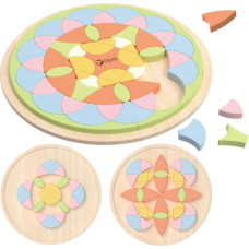 Classic World Pastelowa Mandala Układanka Montessori Mozaika Kwiaty