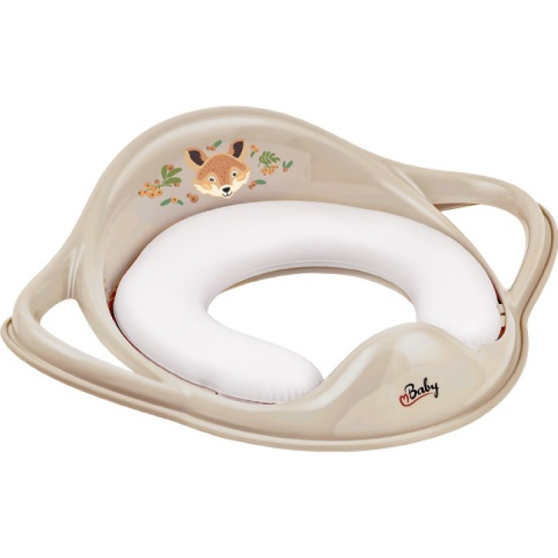 Maltex Seat cover on toilet - SOFT - FOREST BUDDY - FOX - BEIGE