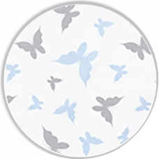 Ankras Bedding set - 6  parts - 120/90/360 - BUTTERFLY - BLUE