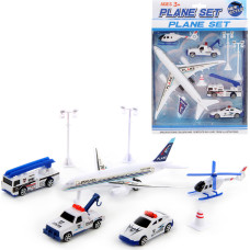 ZESTAW LOTNISKO SAMOLOT Z POJAZDAMI