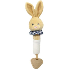 Tulilo Squeeze Toy - 94246 - BUNNY with heart shape nose- BEIGIE - size 17 cm