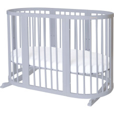 Ingvart Овальная детская кроватка Трансформер 7-in-1 Smart (72х72, 72х120, 72х168 см) gray