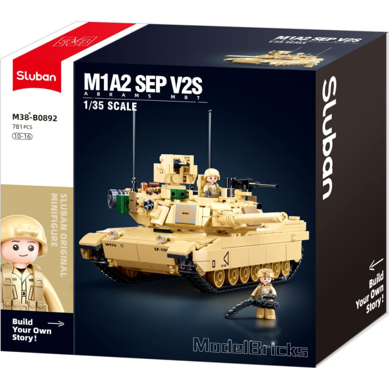 Sluban construction set, M1A2 SEP v2 Abrams tank, 781 pcs.