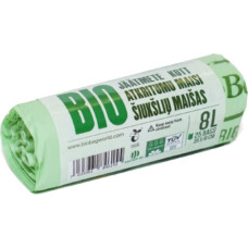 Biobag Компостируемые мусорные пакеты BioBag 8л (25 шт. в рулоне) 15мкр. 39х41см зеленые
