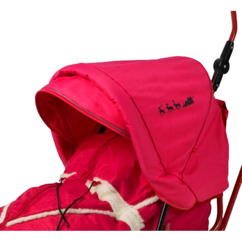 Adbor PICCOLINO Будка (капюшон) для санок, красная