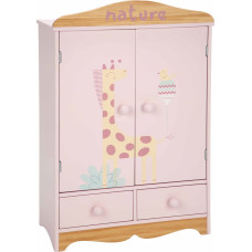 Arias doll clothing wardrobe with drawers, Nature