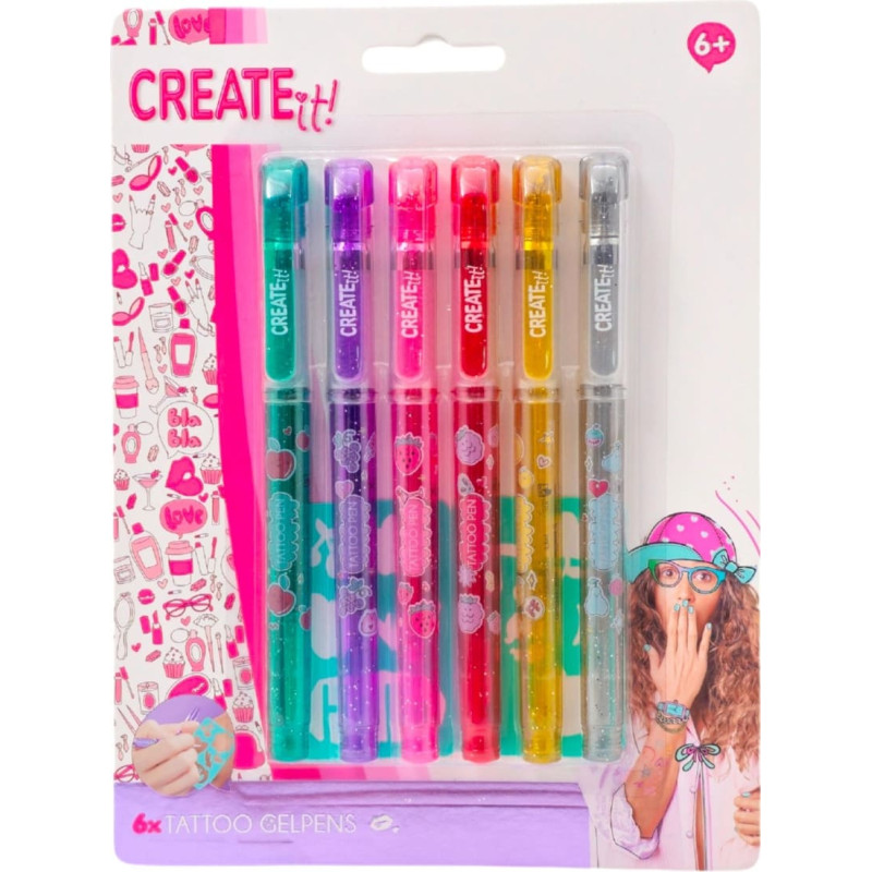 Create IT! tätoveerimispliiatsid 6 tk