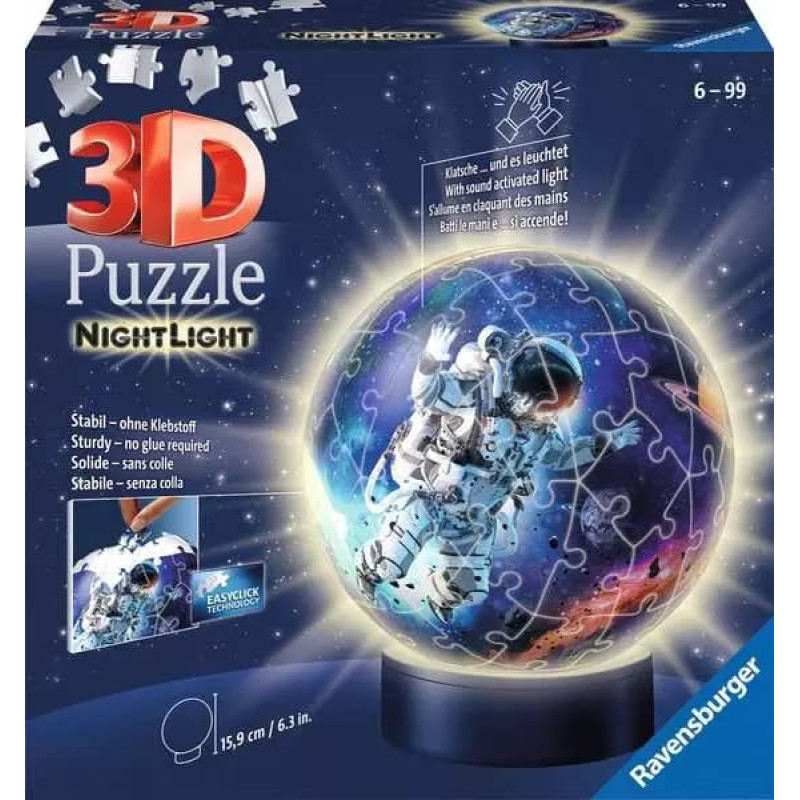 Ravensburger Круглый 3D-пазл с подсветкой, 74 элемента, Космос