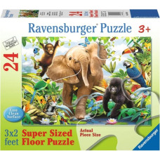 Ravensburger Напольный пазл, 24 эл. Маленькие в джунглях