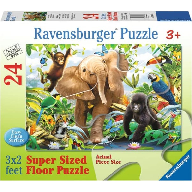 Ravensburger Напольный пазл, 24 эл. Маленькие в джунглях