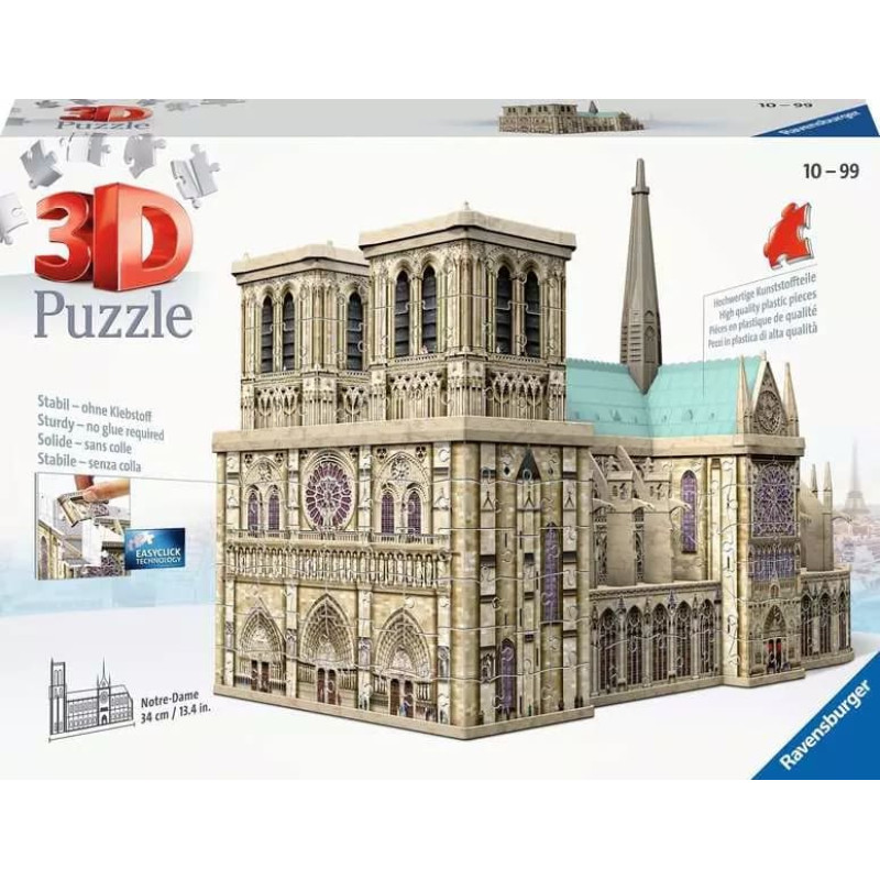 Ravensburger 3D пазл Нотр-Дам де Пари, 324 элемента, 10+