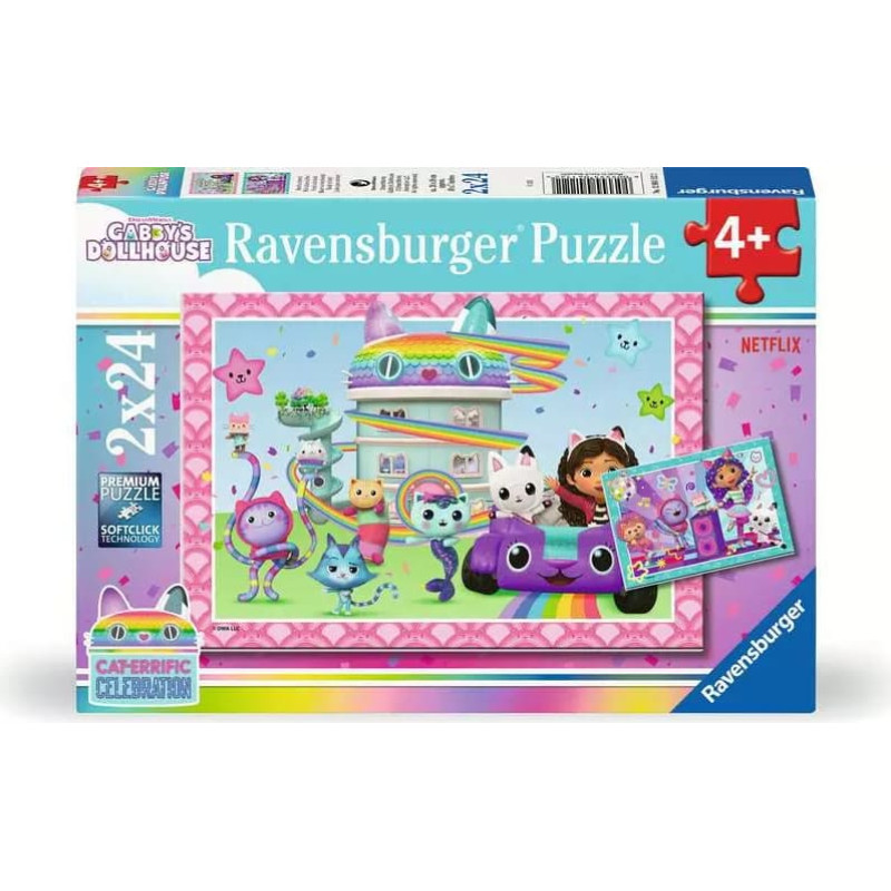 Ravensburger Пазл 2x24 элемента Кукольный домик Габби