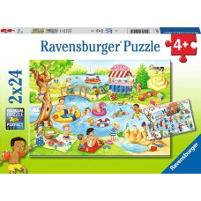 Ravensburger Пазл 2x24 элемента Купание на озере