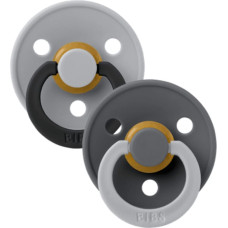 Bibs Studio Collection Colour Round круглые пустышки &ndash; Fusion Cloud Iron Mix 0-6m 2pcs