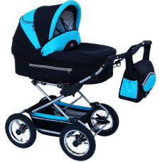 Baby Fashion FANARI Универсальная коляска 2в1, 105 black+turkus
