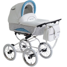 Baby Fashion SCARLETT Универсальная коляска 3в1, BW-3 Белый/синий (White-Blue)