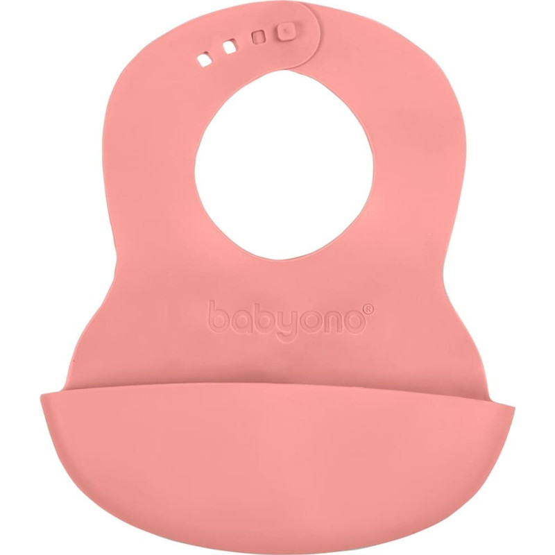 Babyono Soft baby bib with adjustable lock pink 835/04