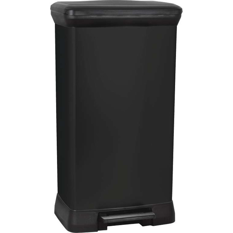 Curver Мусорное ведро с педалью металлизированное Deco Bin 50L чёрное