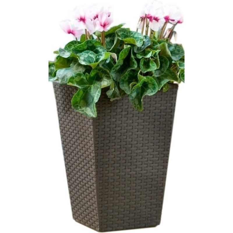 Keter Горшок для цветов Rattan Planter S 23,6L коричневый