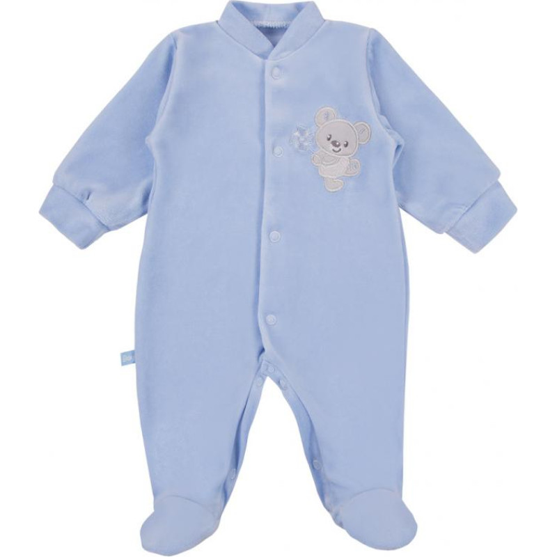 EWA 931030 NEWBORN – велюровый комбинезон синего цвета, размер 68