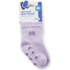 Baby socks with embossed bottom Purple 6-12m