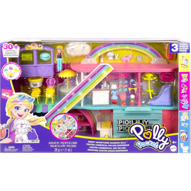 Mattel Polly Pocket Sweet Adventures Rainbow Mall HHX78