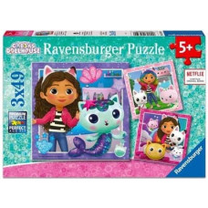 Ravensburger Puzzle Gabbys Dollhouse 3 x 49 Pc Puzzle 5659