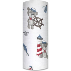 Ega Kids Diaper - 14251 - TETRA PRINT - EGA - BEAR CAPTAIN -  size 70x80 cm