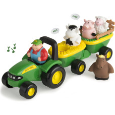 John Deere tractor playset with animals Animal Sounds Hayride, 42947/34908