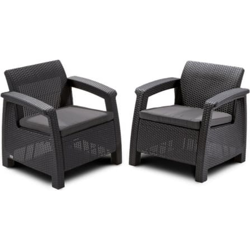 Keter Садовые стулья Corfu Duo Set серый
