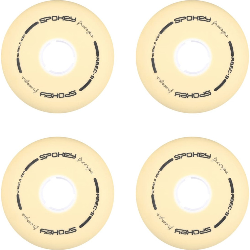 Spokey WHITE SET 76 MM Set: 4 wheels for Spokey Freespo inline skates