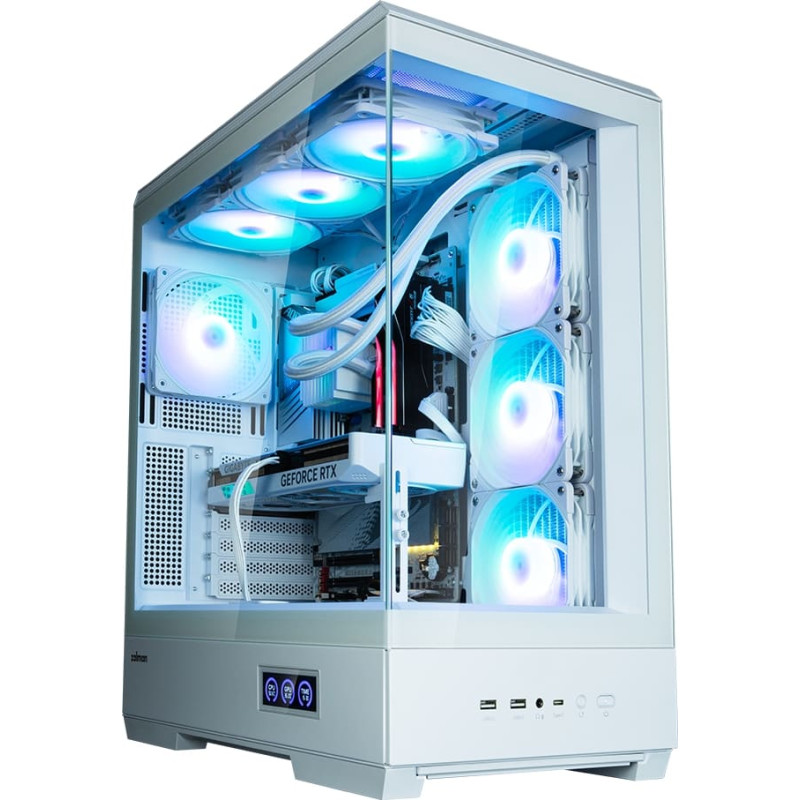 Zalman P50 DS  White, ARGB Fan x4