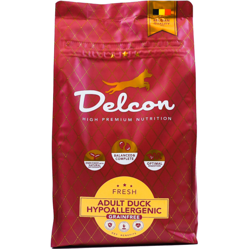 Delcon Grainfree food for dogs with allergies HYPOALLERGENIC with duck / 3 kg