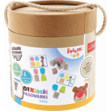 Trefl 61513 Zabawka drewniana - O! Klocki Pasowanki Baby - Bobaski i Miś