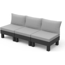 Keter Садовый диван трехместный Elements 3 Seater серый/светло-серый