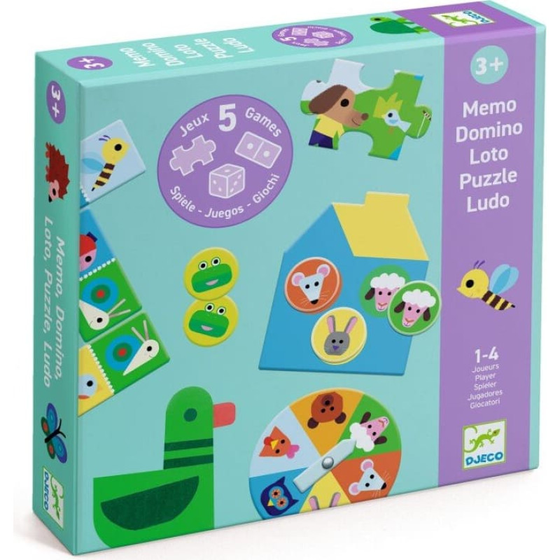 Djeco Набор развивающих игр - на ферме  (5 игр)