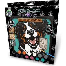 Splat Planet 3D wood art, Doodle Dog