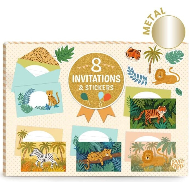 Djeco Пригласительные открытки - Животные джунглей