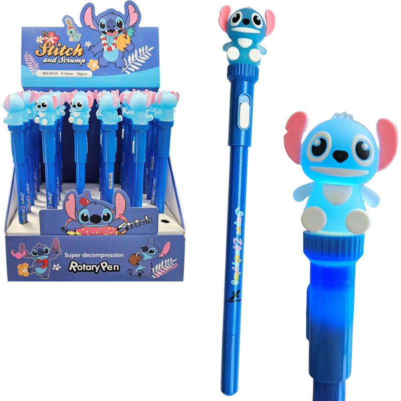 DŁUGOPIS OBRACANY ŚWIECĄCY STITCH