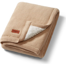 Babyono cotton blanket with fleecing lining beige 1659/012