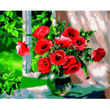 Flamingo Line Painting by the numbers - 50517 - POPPY - size 40x50 cm