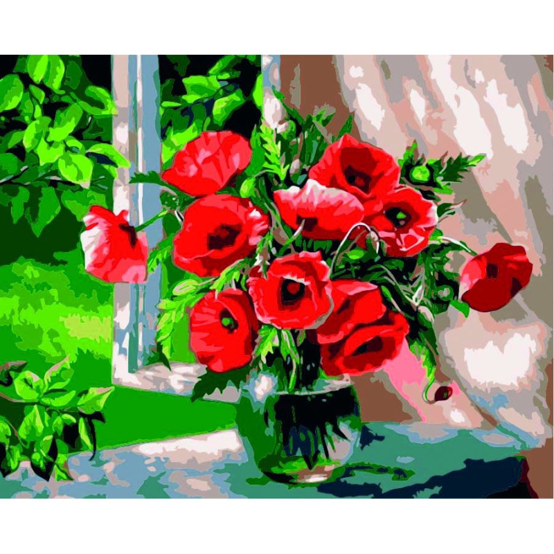 Flamingo Line Painting by the numbers - 50517 - POPPY - size 40x50 cm