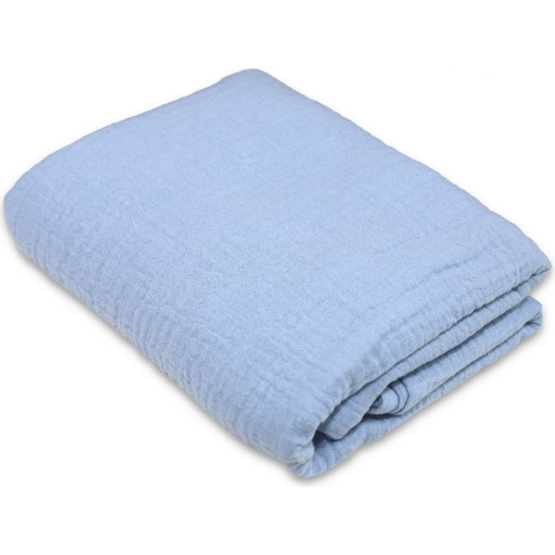 Ega Kids Swaddling blanket / Diaper - 28098 - MUSLIN CRUSHED - size 110x110 - LIGHT BLUE