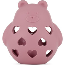 Petite&Mars 606820 Silikonowa zabawka z grzechotką Bear Basil Dusty Rose